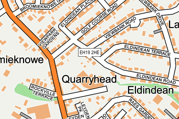 EH19 2HE map - OS OpenMap – Local (Ordnance Survey)
