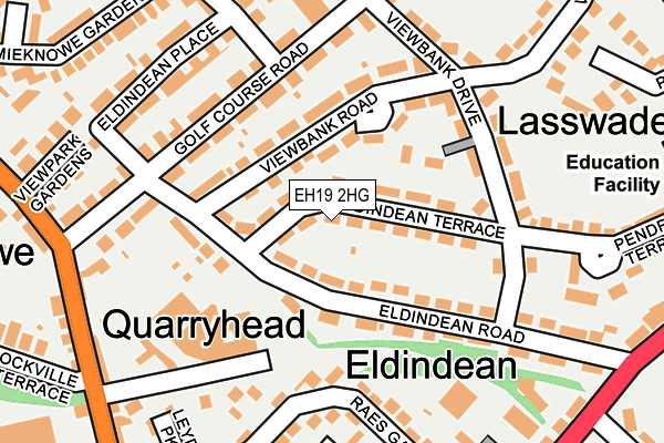 EH19 2HG map - OS OpenMap – Local (Ordnance Survey)