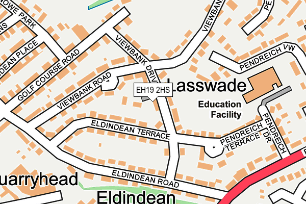 EH19 2HS map - OS OpenMap – Local (Ordnance Survey)