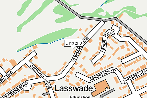 EH19 2HU map - OS OpenMap – Local (Ordnance Survey)