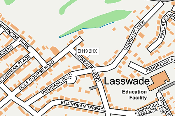 EH19 2HX map - OS OpenMap – Local (Ordnance Survey)