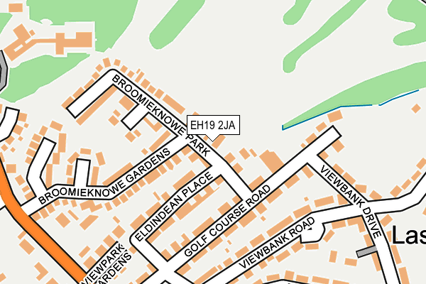 EH19 2JA map - OS OpenMap – Local (Ordnance Survey)