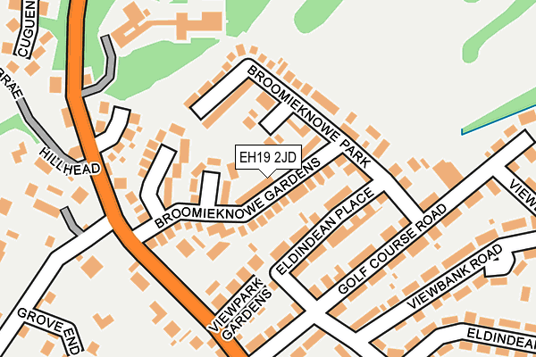 EH19 2JD map - OS OpenMap – Local (Ordnance Survey)