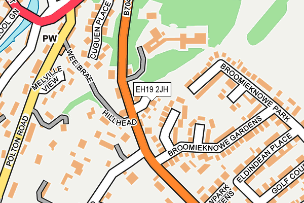 EH19 2JH map - OS OpenMap – Local (Ordnance Survey)