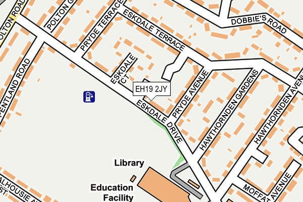 EH19 2JY map - OS OpenMap – Local (Ordnance Survey)
