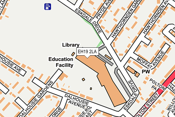 EH19 2LA map - OS OpenMap – Local (Ordnance Survey)