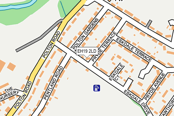 EH19 2LD map - OS OpenMap – Local (Ordnance Survey)