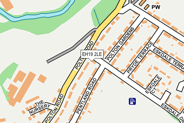 EH19 2LE map - OS OpenMap – Local (Ordnance Survey)