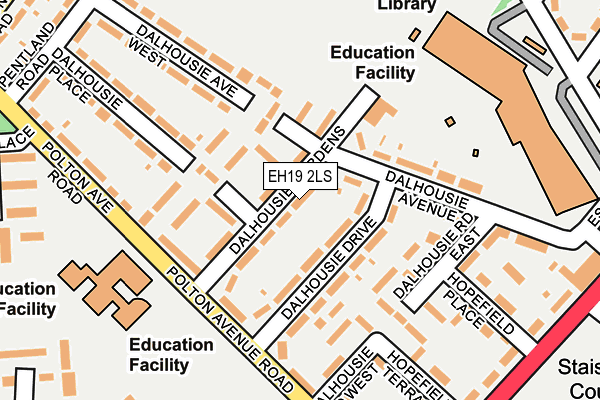 EH19 2LS map - OS OpenMap – Local (Ordnance Survey)