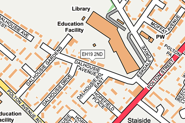 EH19 2ND map - OS OpenMap – Local (Ordnance Survey)