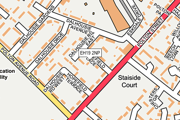 EH19 2NP map - OS OpenMap – Local (Ordnance Survey)