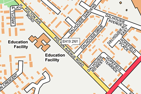 EH19 2NY map - OS OpenMap – Local (Ordnance Survey)