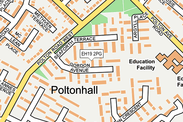 EH19 2PG map - OS OpenMap – Local (Ordnance Survey)