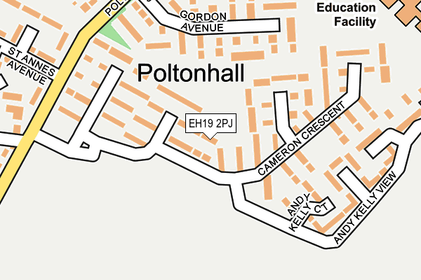 EH19 2PJ map - OS OpenMap – Local (Ordnance Survey)