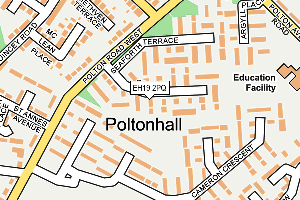 EH19 2PQ map - OS OpenMap – Local (Ordnance Survey)