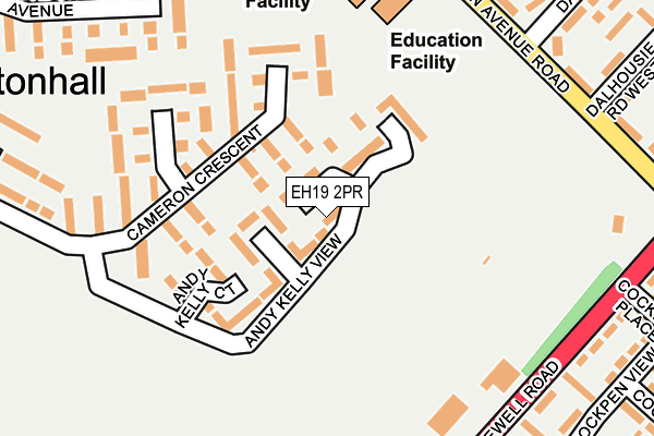 EH19 2PR map - OS OpenMap – Local (Ordnance Survey)