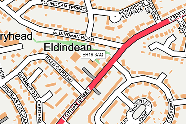 EH19 3AQ map - OS OpenMap – Local (Ordnance Survey)
