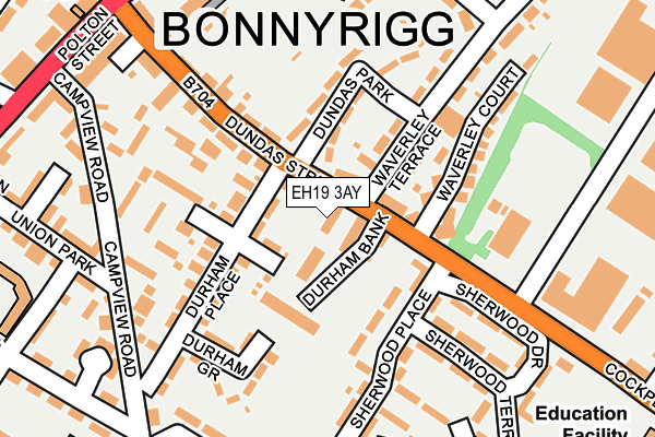 EH19 3AY map - OS OpenMap – Local (Ordnance Survey)