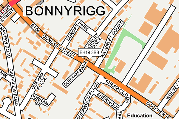 EH19 3BB map - OS OpenMap – Local (Ordnance Survey)