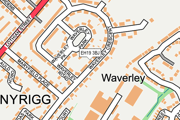 EH19 3BJ map - OS OpenMap – Local (Ordnance Survey)