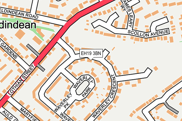EH19 3BN map - OS OpenMap – Local (Ordnance Survey)