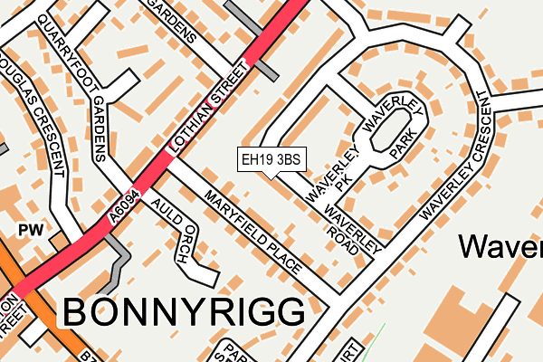 EH19 3BS map - OS OpenMap – Local (Ordnance Survey)