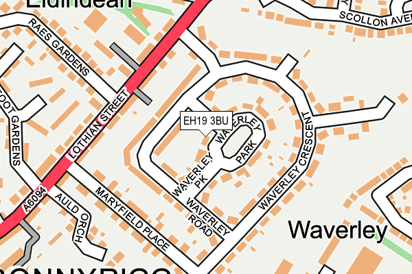 EH19 3BU map - OS OpenMap – Local (Ordnance Survey)