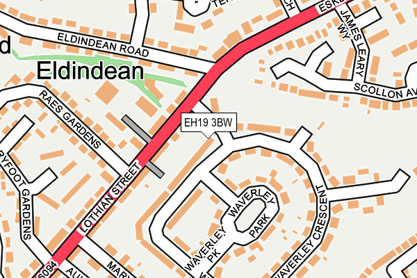 EH19 3BW map - OS OpenMap – Local (Ordnance Survey)