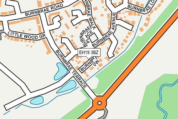 EH19 3BZ map - OS OpenMap – Local (Ordnance Survey)
