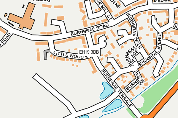 EH19 3DB map - OS OpenMap – Local (Ordnance Survey)