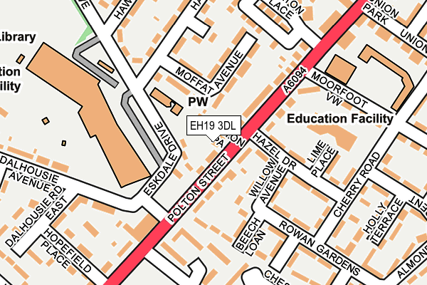 EH19 3DL map - OS OpenMap – Local (Ordnance Survey)