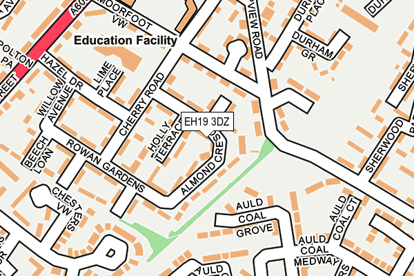 EH19 3DZ map - OS OpenMap – Local (Ordnance Survey)
