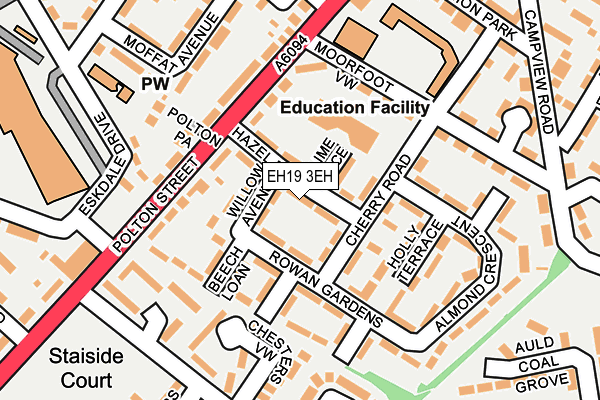 EH19 3EH map - OS OpenMap – Local (Ordnance Survey)
