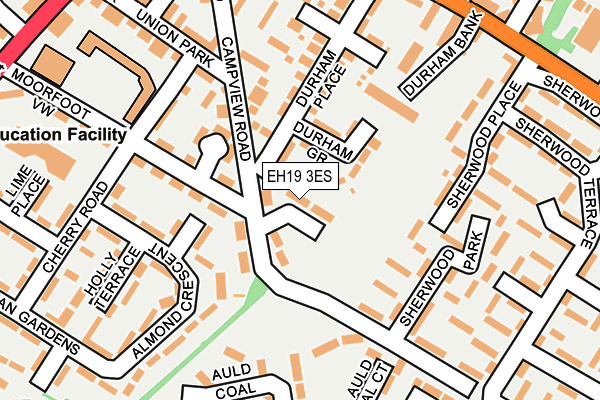 EH19 3ES map - OS OpenMap – Local (Ordnance Survey)