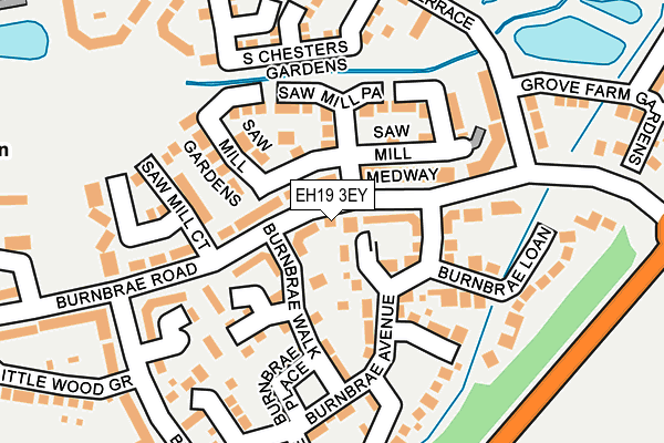 EH19 3EY map - OS OpenMap – Local (Ordnance Survey)