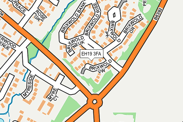 EH19 3FA map - OS OpenMap – Local (Ordnance Survey)
