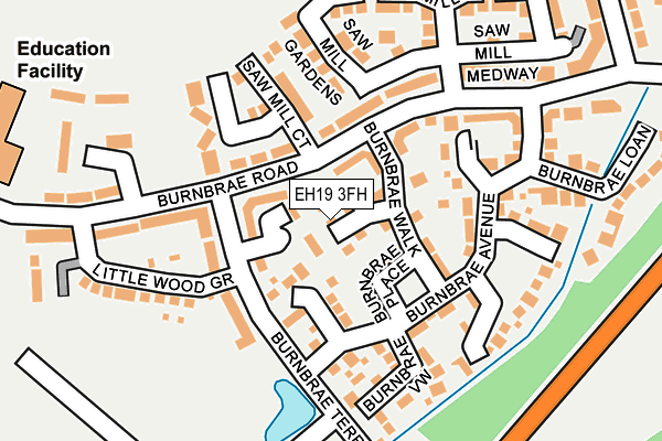 EH19 3FH map - OS OpenMap – Local (Ordnance Survey)
