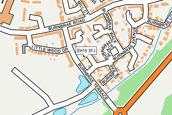 EH19 3FJ map - OS OpenMap – Local (Ordnance Survey)