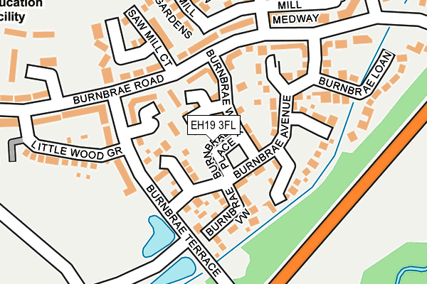 EH19 3FL map - OS OpenMap – Local (Ordnance Survey)