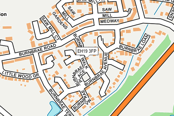 EH19 3FP map - OS OpenMap – Local (Ordnance Survey)