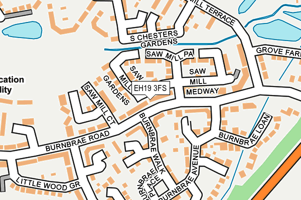 EH19 3FS map - OS OpenMap – Local (Ordnance Survey)