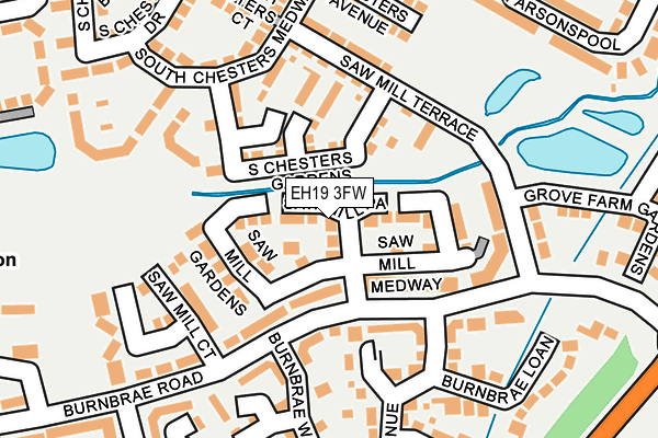 EH19 3FW map - OS OpenMap – Local (Ordnance Survey)