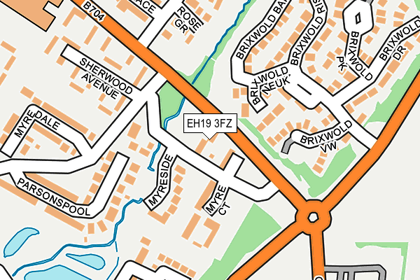 EH19 3FZ map - OS OpenMap – Local (Ordnance Survey)