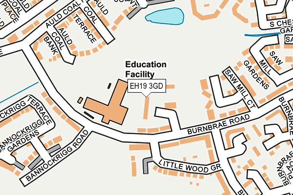 EH19 3GD map - OS OpenMap – Local (Ordnance Survey)