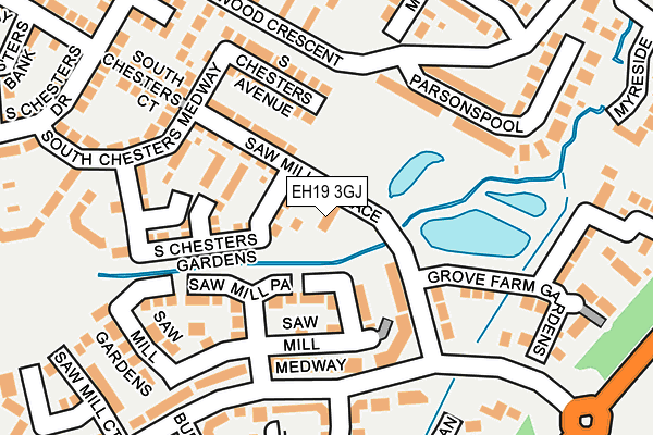 EH19 3GJ map - OS OpenMap – Local (Ordnance Survey)