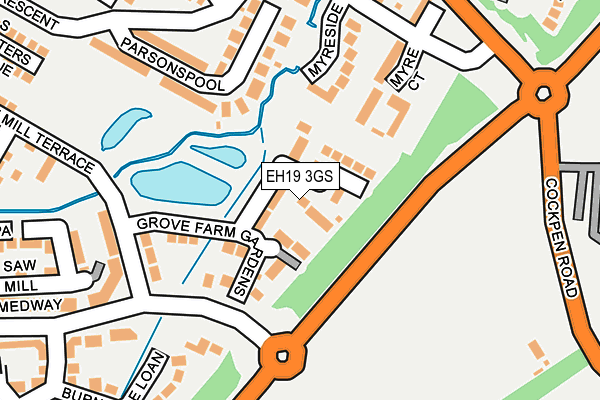 EH19 3GS map - OS OpenMap – Local (Ordnance Survey)