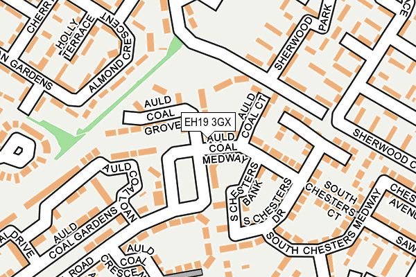 EH19 3GX map - OS OpenMap – Local (Ordnance Survey)