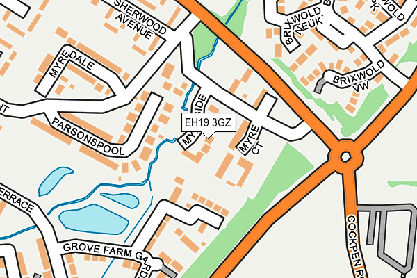 EH19 3GZ map - OS OpenMap – Local (Ordnance Survey)