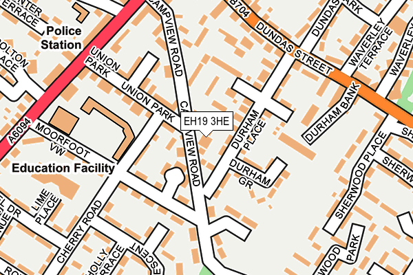 EH19 3HE map - OS OpenMap – Local (Ordnance Survey)