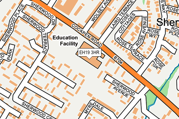 EH19 3HR map - OS OpenMap – Local (Ordnance Survey)